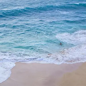 waves on a beach